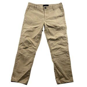 Aero Mens Pants Size 30x30 Khaki Tan Skinny Slim Chino Casual Classic Flat Front